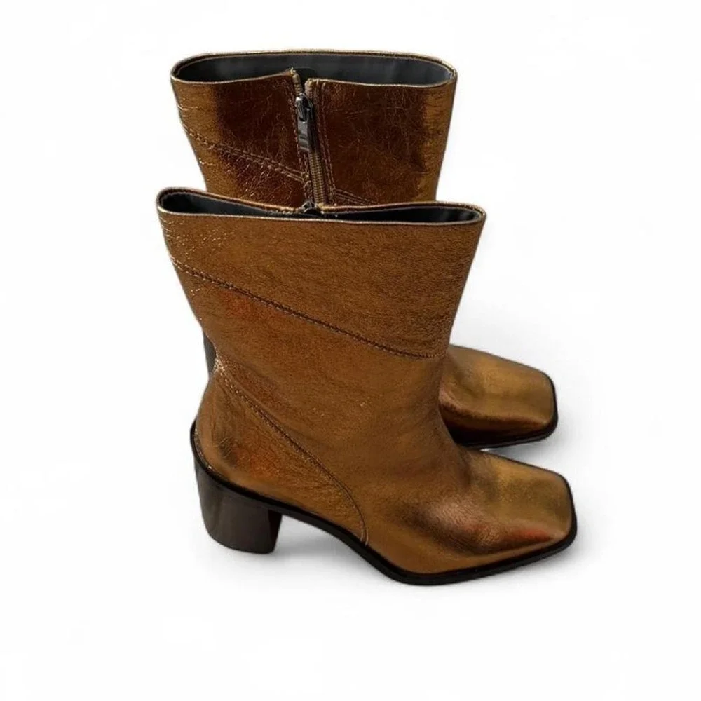 Franco Sarto Bronze Stevie Boots, Women's Size‎ 8.5